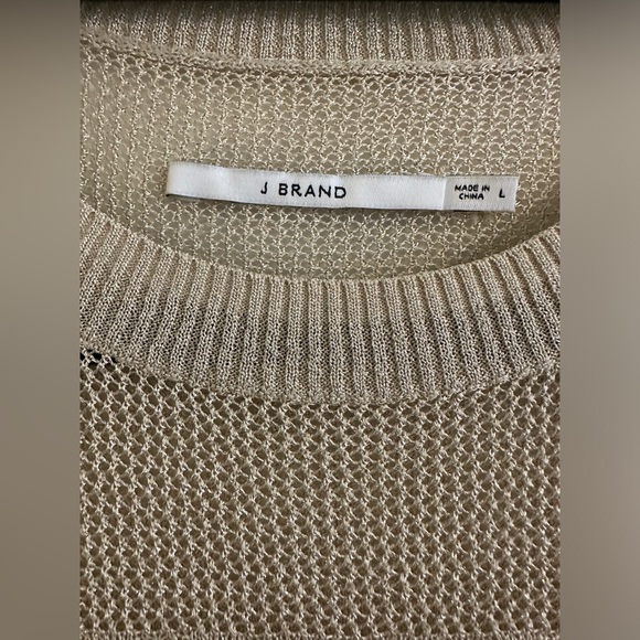J Brand Knit Metallic Gold Top - Picture 5 of 9